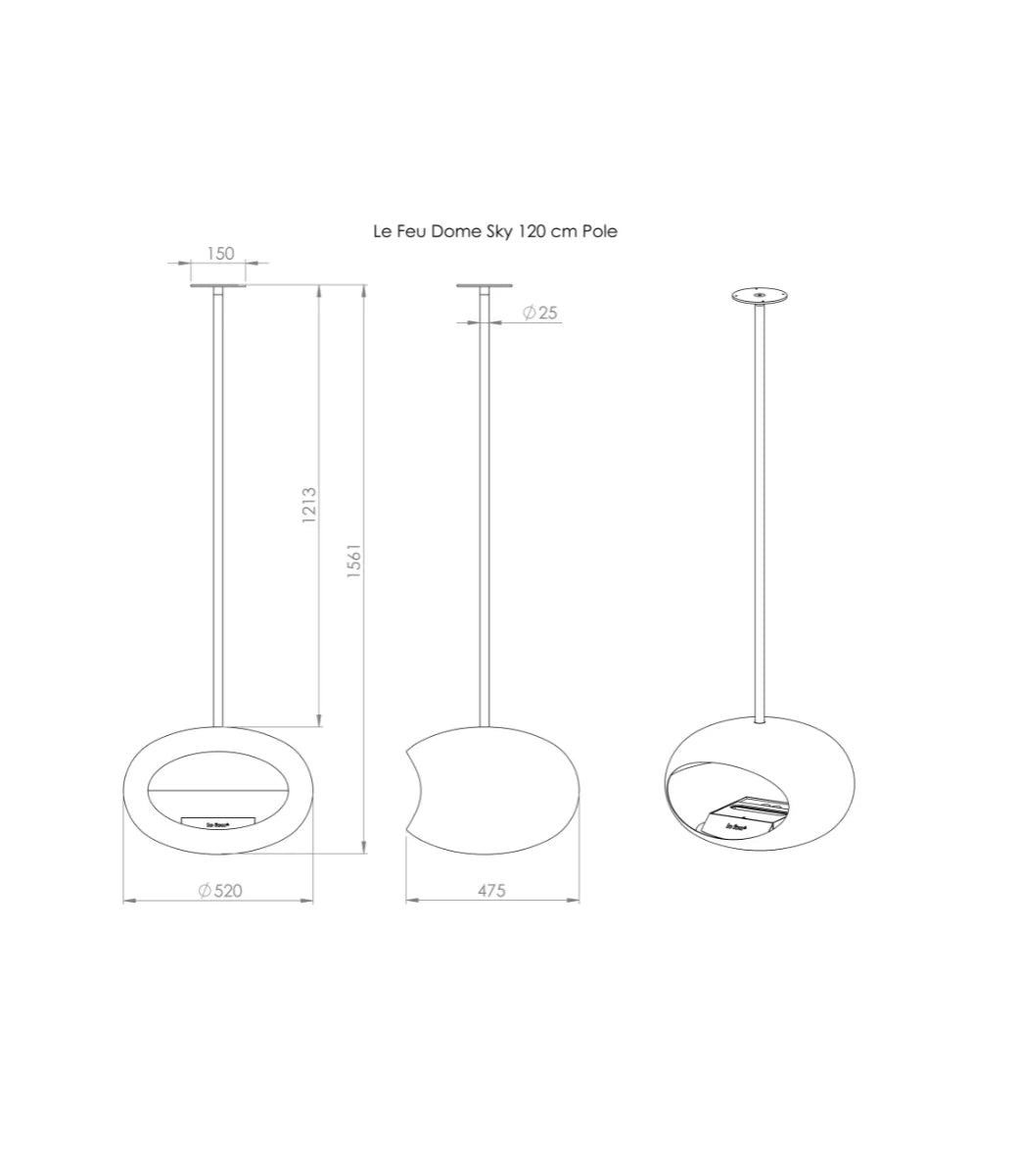 Le feu Bio ethanol haard - Rose Gold Sky